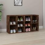 vidaXL Schoenenbank 103x30x55 cm bewerkt hout gerookt, Huis en Inrichting, Verzenden, Nieuw