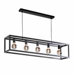 Zwarte Hanglamp Industrieel design | Fragola | 120CM, 50 tot 75 cm, Nieuw, Ophalen of Verzenden, Metaal