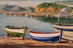 Escuela Impresionista (XX) - Barcas en la costa