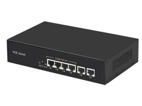 Veiling - E-link LNK204 PoE Switch – 4 PoE + 2 Uplink, Computers en Software, Netwerk switches