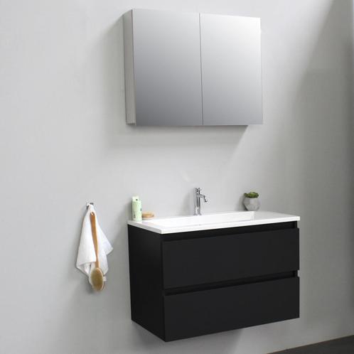 Badkamermeubel BWS Pepper Wastafel Acryl Incl Spiegelkast 2, Doe-het-zelf en Verbouw, Sanitair, Bad, Nieuw, Ophalen of Verzenden
