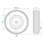 ProPlus Kruiwagenwiel - Lekvrij PU band - Metalen velg -..., Doe-het-zelf en Verbouw, Transportwagens, Ophalen of Verzenden, Nieuw