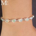 Zilveren armband met Ethiopische Welo-opalen - Hoogte: 195