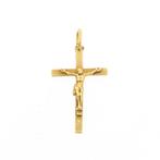 Gouden hanger van kruis met corpus (religieus, kruis hanger), Overige merken, Goud, Gebruikt, Ophalen of Verzenden