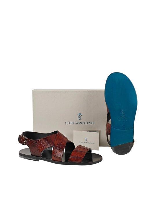RRP 2250€ SUTOR MANTELLASSI Brown Sandal Shoes 100%, Kleding | Heren, Schoenen
