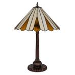 Tiffany tafellamp – Crème-Amber Symmetrisch – Ø 39,5, Verzenden, Nieuw