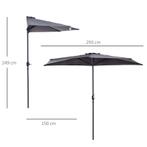 TRUUSK e Parasol, Slingerparasol, Tuinparasol, Marktparasol,, Tuin en Terras, Verzenden, Nieuw