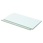 vidaXL Schappen 2 st 50x20 cm glas transparant, Huis en Inrichting, Woonaccessoires | Wandplanken en Boekenplanken, Verzenden