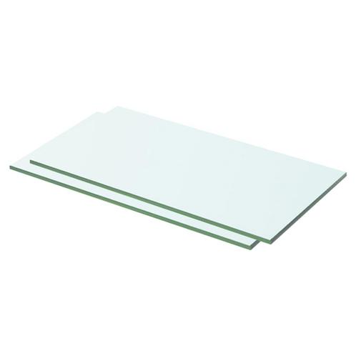 vidaXL Schappen 2 st 50x20 cm glas transparant, Huis en Inrichting, Woonaccessoires | Wandplanken en Boekenplanken, Nieuw, Verzenden