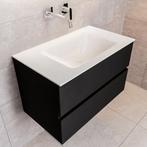 Badkamermeubel Solid Surface BWS Oslo 80x45 cm Mat Zwart, Ophalen of Verzenden, Nieuw, Bad