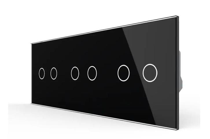 Livolo Glazen Lichtknop | 6-voudig Touch Puls Schakelaar |, Doe-het-zelf en Verbouw, Elektra en Kabels, Schakelaar, Nieuw, Ophalen of Verzenden