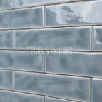 Wandtegel handvorm haze blauw 5x25 wandtegel tegeloutlet, Nieuw, Ophalen of Verzenden, 10 m² of meer, Wandtegels