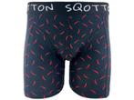 Boxershort - SQOTTON® - Chili Peppers - Zwart, Verzenden