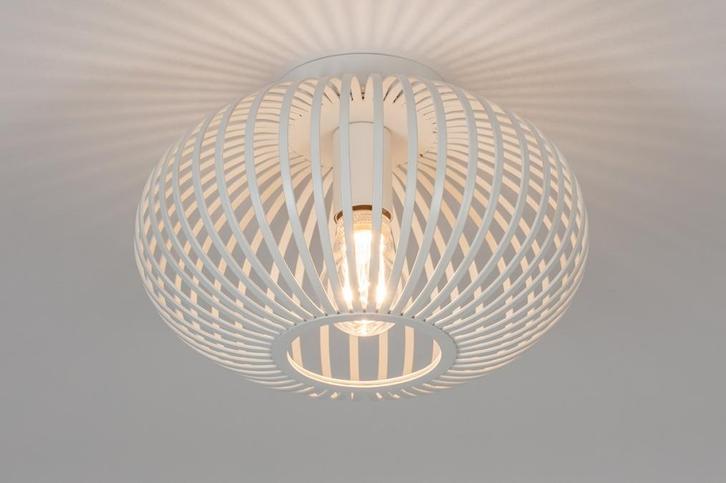 Rietveld Plafondlampen - Wit - Metaal, Huis en Inrichting, Lampen | Plafondlampen, Verzenden