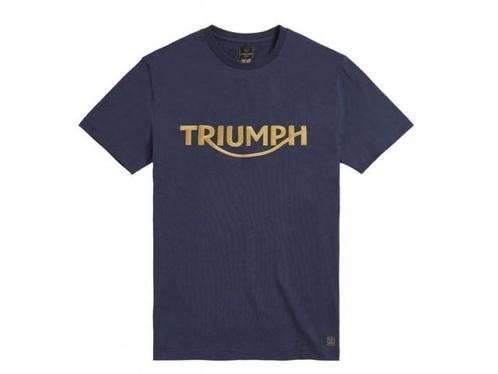 TRIUMPH - T-shirt triumph bamburgh blauw /3xl - MTSS20001-XX, Motoren, Kleding | Motorkleding, Ophalen of Verzenden