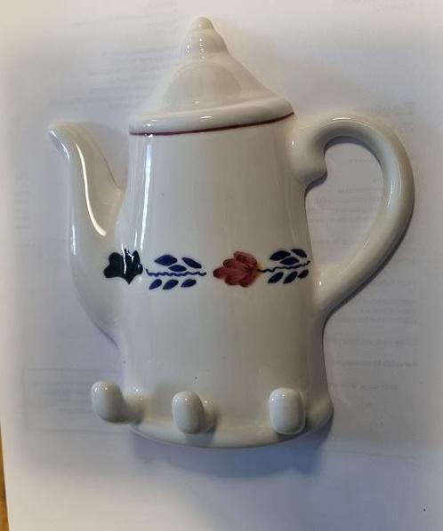 Boerenbont Handdoekrekje Koffiepot Vintage met 3 ophangha..., Huis en Inrichting, Keuken | Servies, Nieuw, Verzenden