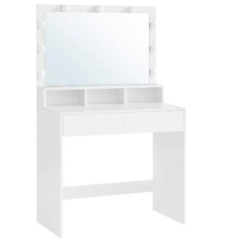 Kaptafel met LED-Verlichting en Spiegel, 2 Lades, Huis en Inrichting, Tafels | Kaptafels, Nieuw, Verzenden