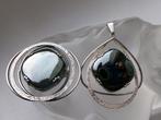 Zilver, Hematite speld & hanger - 2-delige sieradenset - Art, Antiek en Kunst