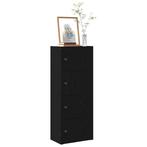 vidaXL Boekenkast 40x24x102 cm bewerkt hout zwart, Huis en Inrichting, Verzenden, Nieuw, Overige houtsoorten