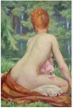 Émile Léon Quentin Brin (1863-1950) - A study of a nude by a, Antiek en Kunst