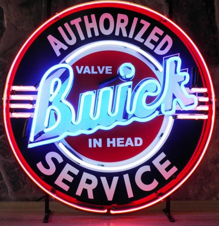 Buick Authorized Service Neon Verlichting - 60 x 60 cm, Auto-onderdelen, Verlichting, Ophalen