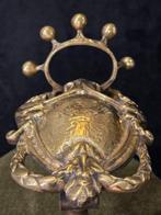 sculptuur, Coppia stemmi corone - 45 cm - Verguld brons