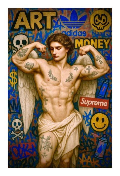 Alberto Ricardo (XXI) - Angeles renacidos en la era urbana, Antiek en Kunst, Kunst | Schilderijen | Modern