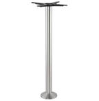 Tafelpoot 'PIKET' 110 cm in geborsteld metaal met ronde basi
