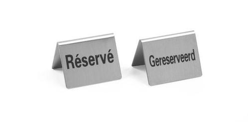 Gereserveerd/reservé bordje | RVS, Zakelijke goederen, Horeca | Keukenapparatuur, Nieuw in verpakking, Verzenden