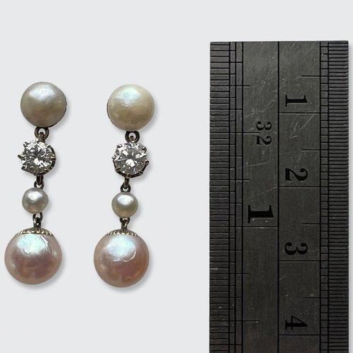 Oorbellen - 14 karaat Witgoud, Sieraden, Tassen en Uiterlijk, Oorbellen