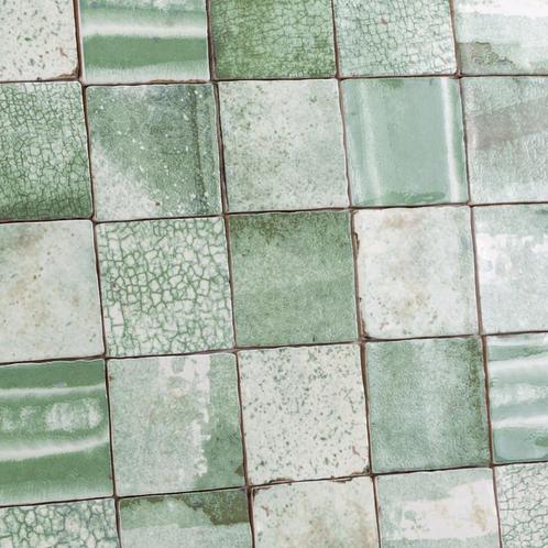 Groen geschakeerde wandtegels handgevormd Manhattan green 10, Doe-het-zelf en Verbouw, Tegels, Nieuw, Verzenden
