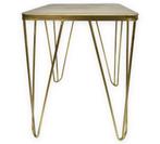 Countryfield Bijzettafel Perryville Metaal Goudkleurig, Ophalen of Verzenden, Nieuw
