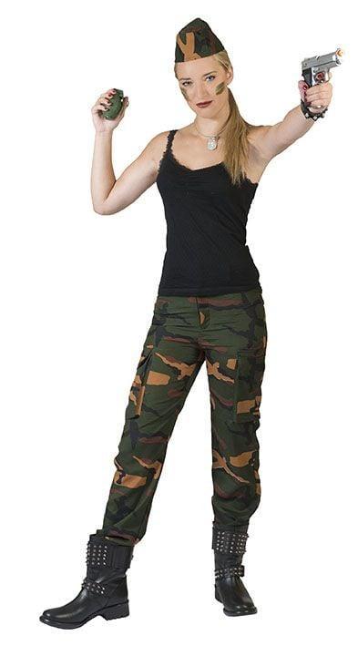 Legerbroek + hoedje dames, Kleding | Dames, Carnavalskleding en Feestkleding, Nieuw, Ophalen of Verzenden