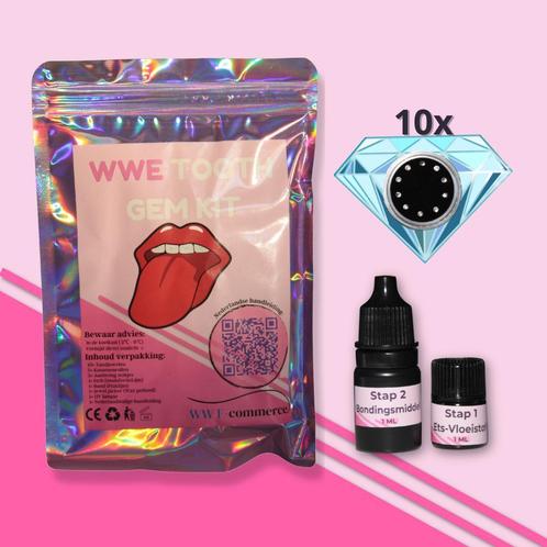 WWE Tooth Gem Kit - DIY TandKristal Kit - Veilige Lijm, Sieraden, Tassen en Uiterlijk, Edelstenen, Nieuw, Verzenden