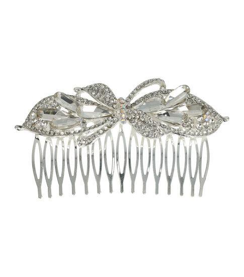 Sierkam Strik Facet Strass Steentjes 9cm Zilver, Sieraden, Tassen en Uiterlijk, Uiterlijk | Haarverzorging, Verzenden