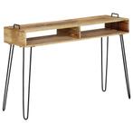 vidaXL Wandtafel 115x35x76 cm massief mangohout, Huis en Inrichting, Tafels | Bijzettafels, Verzenden, Nieuw