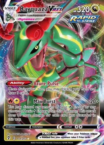 rayquaza vmax 111/203 holo rare evolving skies beschikbaar voor biedingen