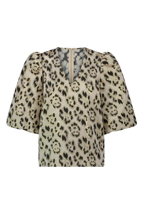 -30% Nukus  Nukus Delilah blouse panter nks02100  maat S, Kleding | Dames, Blouses en Tunieken, Nieuw, Verzenden