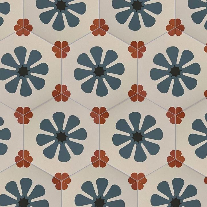 Vloertegel / wandtegel hexagon coimbra bella 17,5x20, Doe-het-zelf en Verbouw, Tegels, Vloertegels, Nieuw, 10 m² of meer, Keramiek