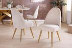 Retro Stoel MIA CASA beige corduroy champagne goud, Ophalen of Verzenden, Nieuw