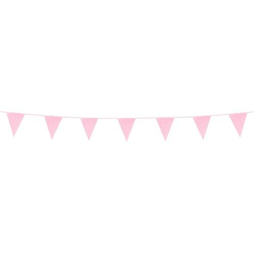 Lichtroze Slinger Glitter Karton 6m, Hobby en Vrije tijd, Feestartikelen, Nieuw, Verzenden