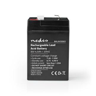 Loodaccu - Nedis (6 V, 4.500 mAh), Doe-het-zelf en Verbouw, Gereedschap | Machine-onderdelen en Toebehoren, Nieuw, Verzenden