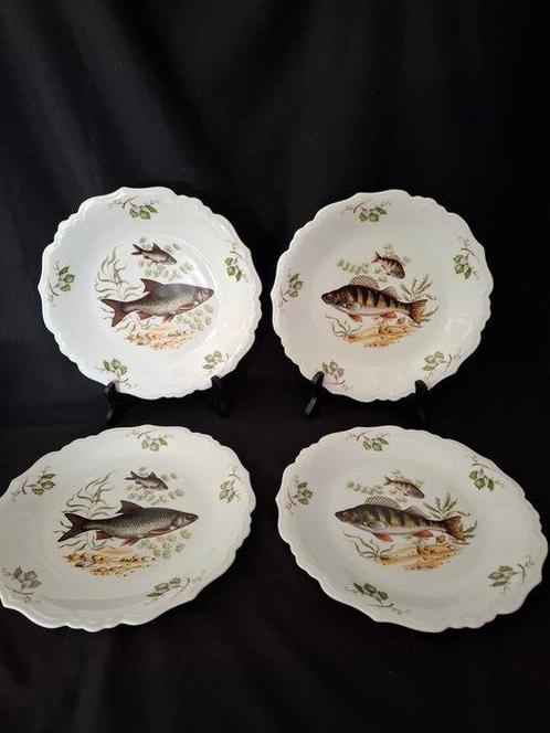 Limoges - Serveerset voor vis (12) - Porselein - Visschotels, Antiek en Kunst, Antiek | Meubels | Tafels
