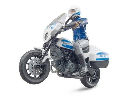 Bruder scrambler ducati politiemotor met politieagent, Kinderen en Baby's, Speelgoed | Overig, Ophalen of Verzenden