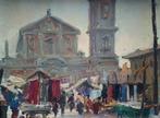 Attribuito a Erma Zago (1880-1942) - Il mercato in piazza