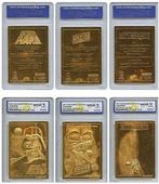 Star Wars ( Lot of 7 ) - Original Gold Cards ( 23K ) - Grade, Verzamelen, Nieuw