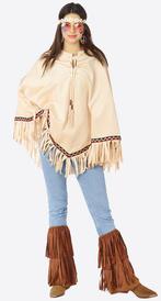 Poncho Ibiza Indiaan Beige, Kleding | Dames, Carnavalskleding en Feestkleding, Ophalen of Verzenden, Nieuw