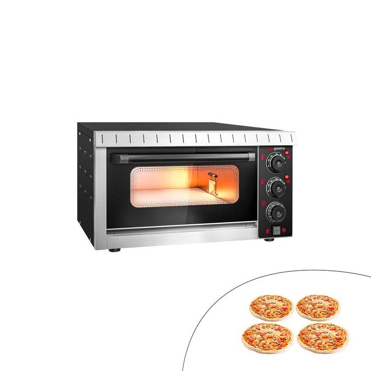 GGM Gastro | Elektrische mini pizzaoven - 4x 20cm - |, Tuin en Terras, Pizzaovens, Nieuw, Verzenden