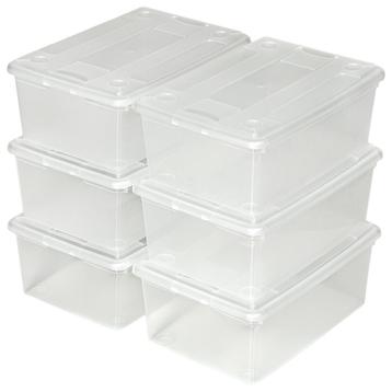 Set van 24 opbergboxen - transparant beschikbaar voor biedingen