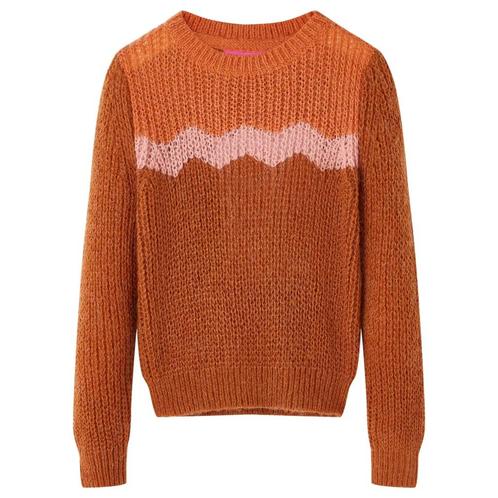 vidaXL Kindertrui gebreid 140 cognackleurig, Kinderen en Baby's, Kinderkleding | Overige, Nieuw, Verzenden